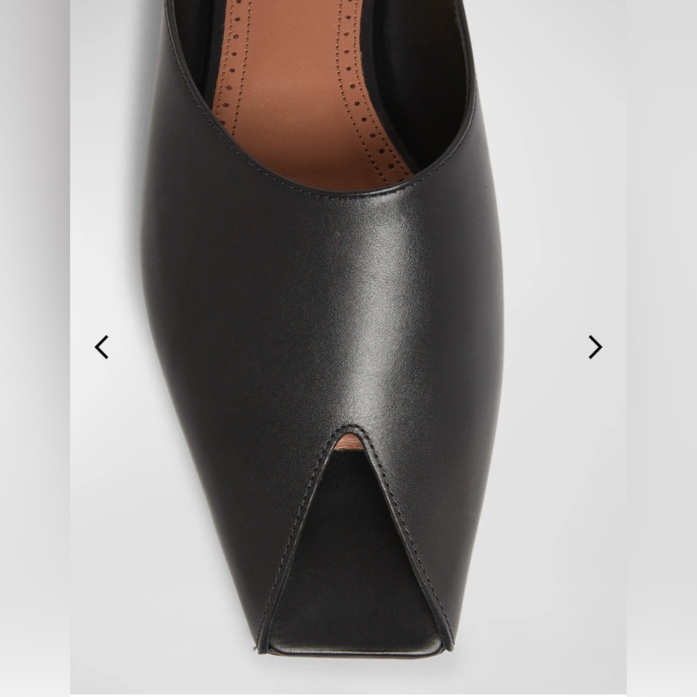 NWT Alaia Leather Peep-Toe Ballerina Mules - Picture 3 of 4